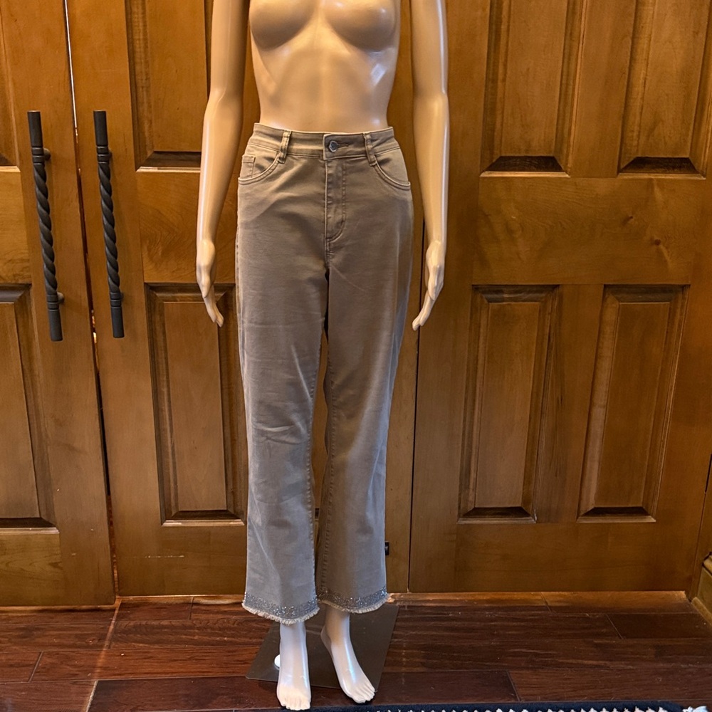 Joseph Ribkoff Tan Ankle & Cropped Jeans